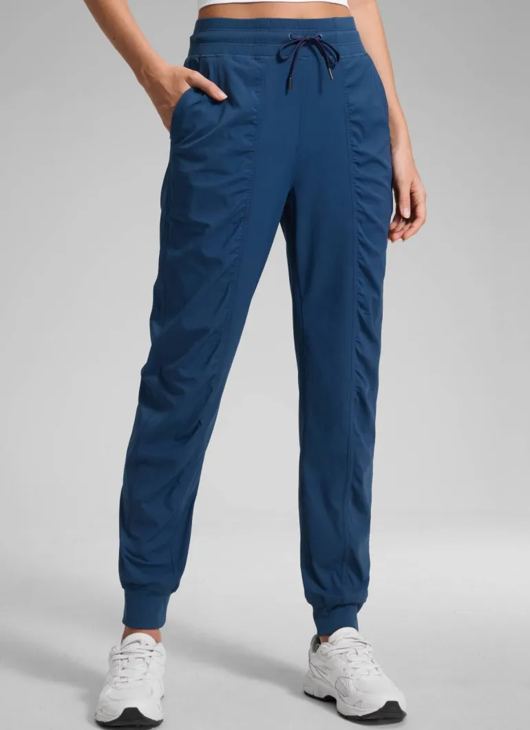 Striped Ruched Pocket Jogger 28''