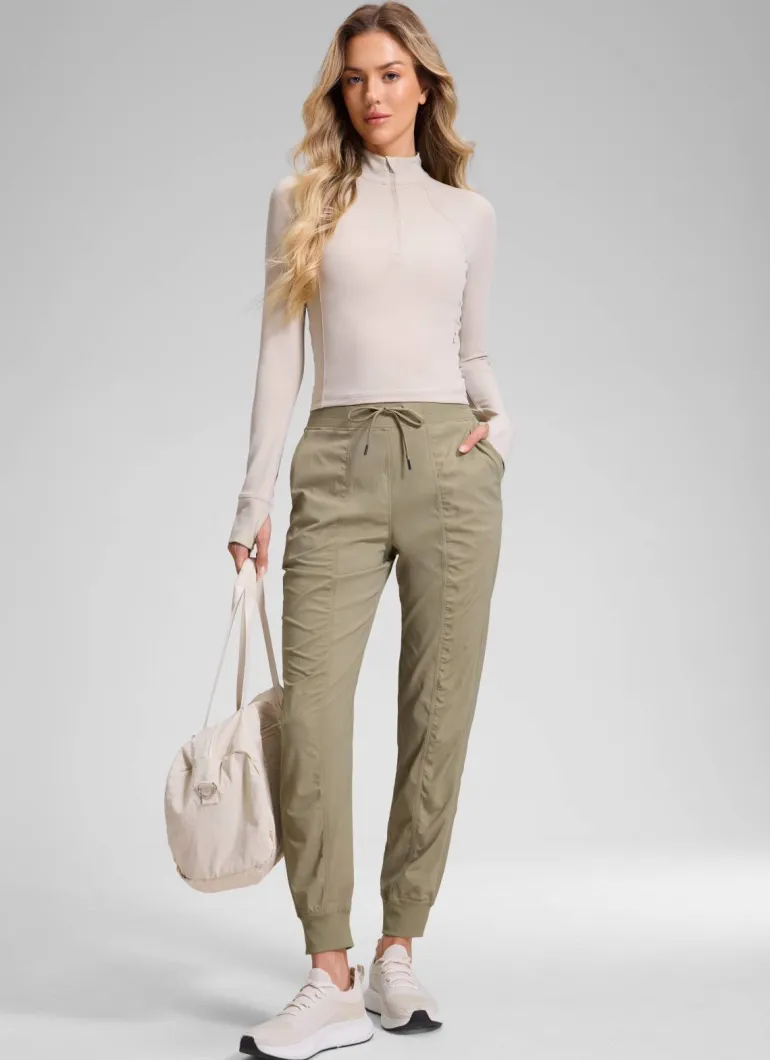 Striped Ruched Pocket Jogger 28''