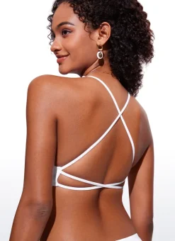 Sunshine Criss Cross Back V Neck Bikini Top