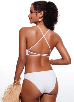 Sunshine Criss Cross Back V Neck Bikini Top