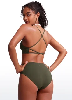Sunshine Criss Cross Back V Neck Bikini Top