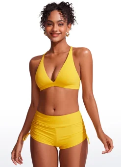 Sunshine Criss Cross Back V Neck Bikini Top