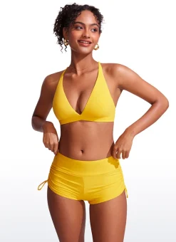Sunshine Criss Cross Back V Neck Bikini Top