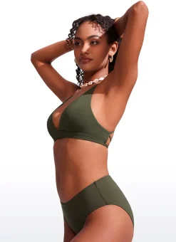 Sunshine Criss Cross Back V Neck Bikini Top