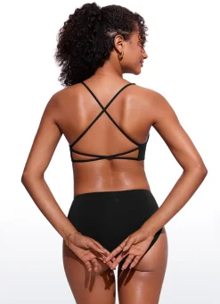 Sunshine Criss Cross Back V Neck Bikini Top