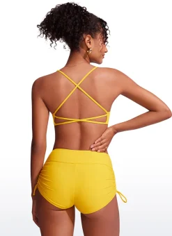 Sunshine Criss Cross Back V Neck Bikini Top