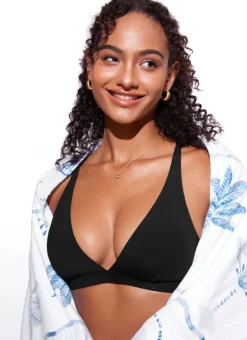 Sunshine Criss Cross Back V Neck Bikini Top