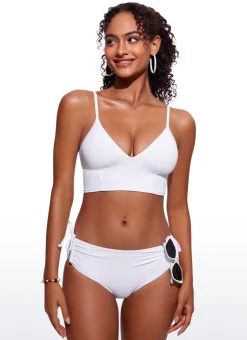 Sunshine Deep V Neck Strappy Bikini Top