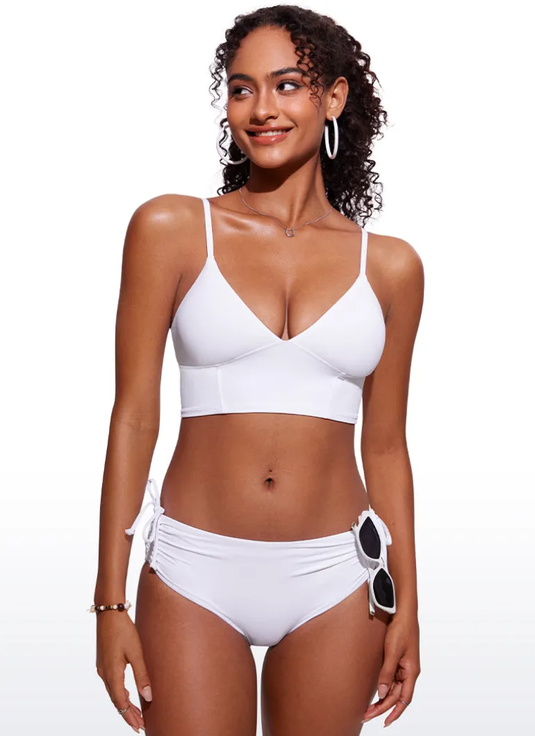 Sunshine Deep V Neck Strappy Bikini Top