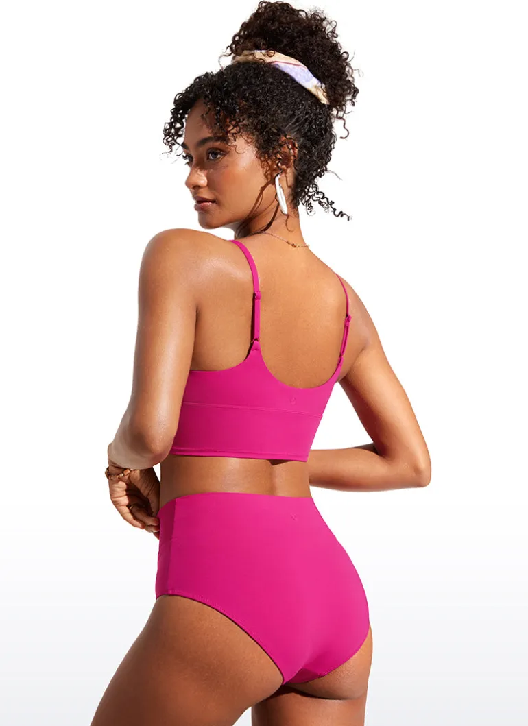 Sunshine Deep V Neck Strappy Bikini Top