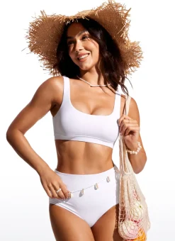 Sunshine Scoop Neck U Back Bikini Top