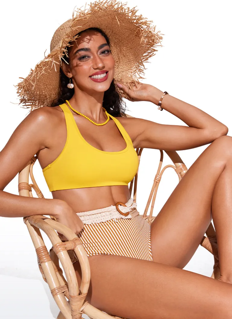 Sunshine U Neck Racerback Bikini Top