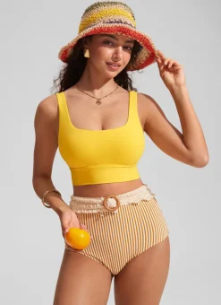 Supportive Modest Wide Straps Bikini Top