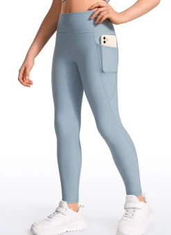 Thermal Fleece Lined Soft Girls Water-Resistant Pocketed Leggings