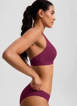 Twist Front Cut Out Cross Back Bikini Top