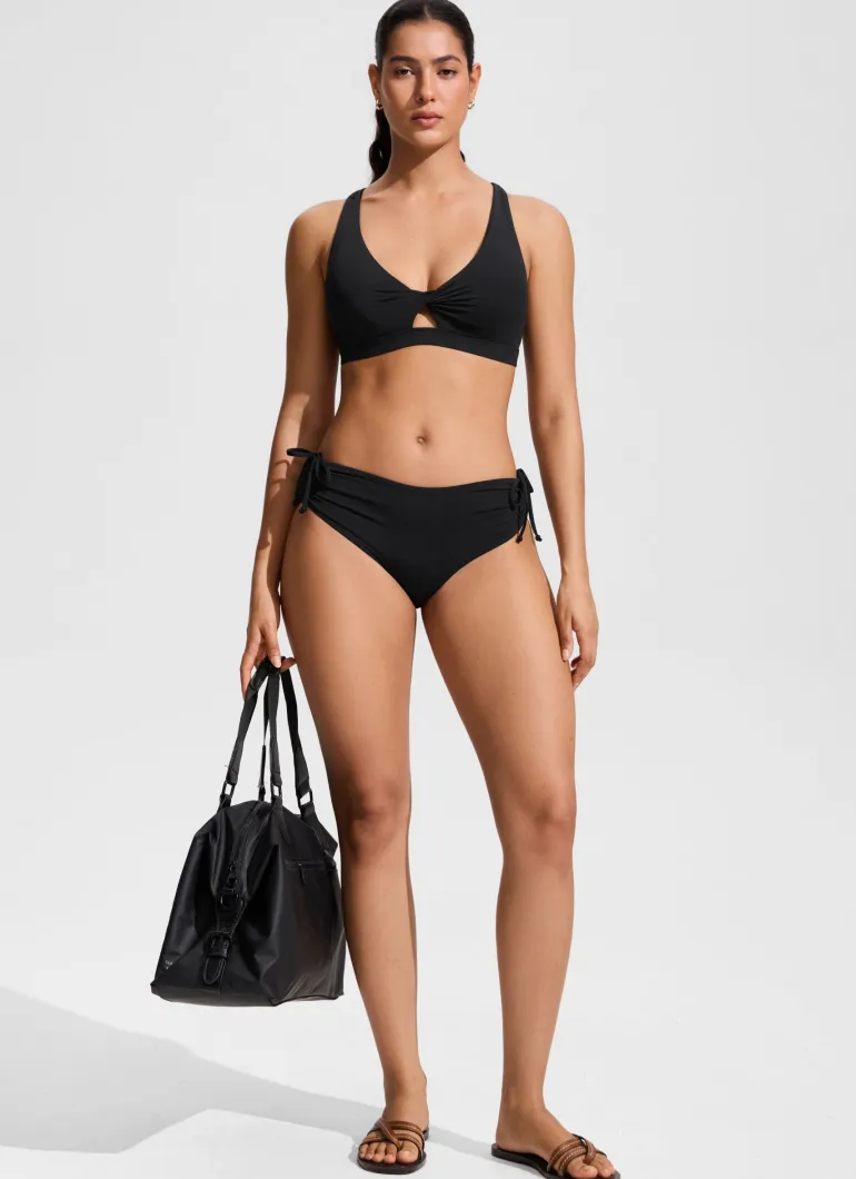 Twist Front Cut Out Cross Back Bikini Top