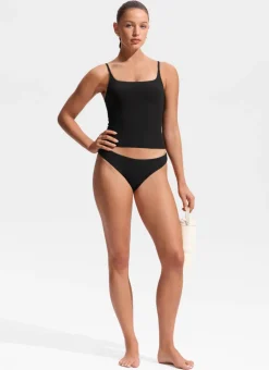 U Neck Twist Back Tankini Top