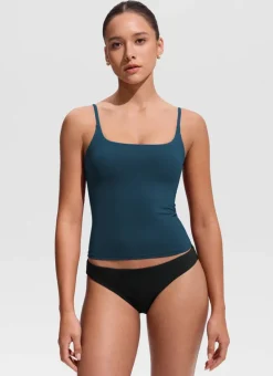 U Neck Twist Back Tankini Top