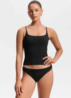 U Neck Twist Back Tankini Top