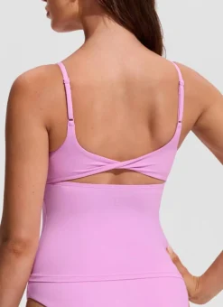 U Neck Twist Back Tankini Top