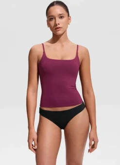 U Neck Twist Back Tankini Top