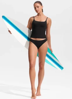 U Neck Twist Back Tankini Top