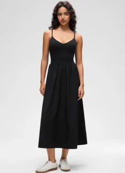 V Neck Flowy Tank Maxi Dress