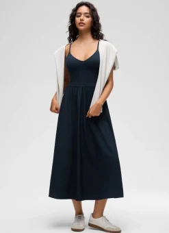 V Neck Flowy Tank Maxi Dress