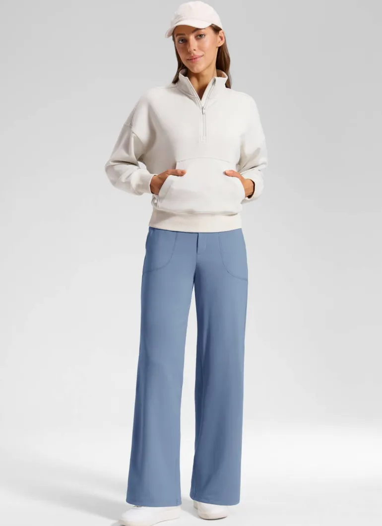 Wide Leg Faux Fly Pocket Pant 30"