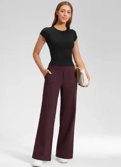 Wide Leg Faux Fly Pocket Pant 30