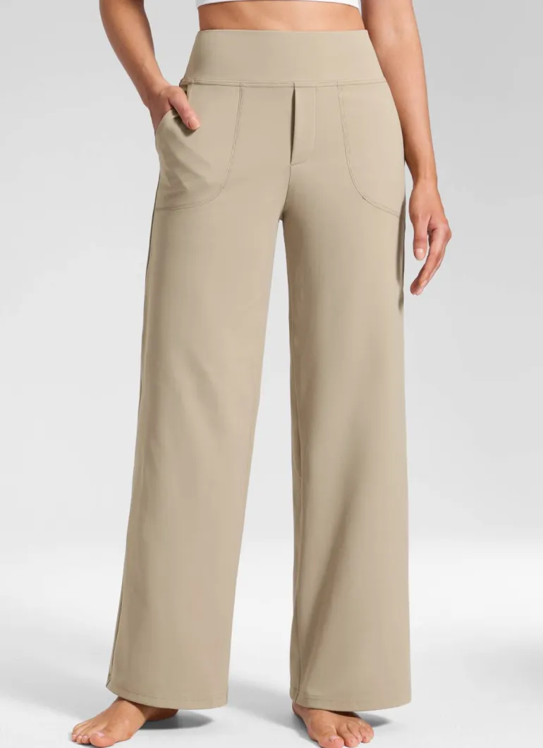 Wide Leg Faux Fly Pocket Pant 30"