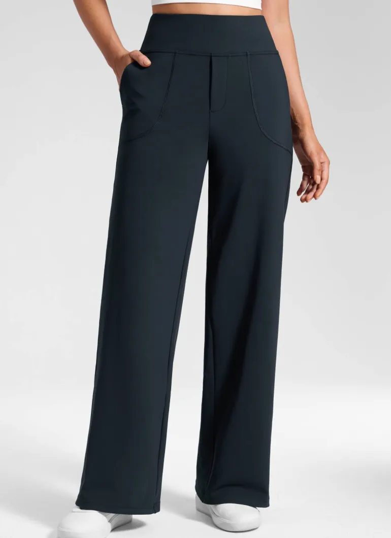 Wide Leg Faux Fly Pocket Pant 30"
