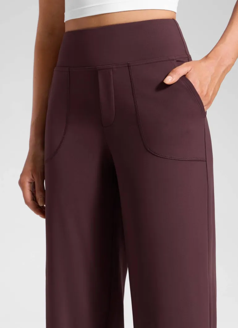 Wide Leg Faux Fly Pocket Pant 30"