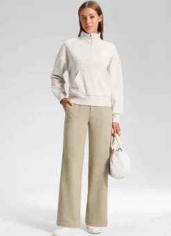 Wide Leg Faux Fly Pocket Pant 30