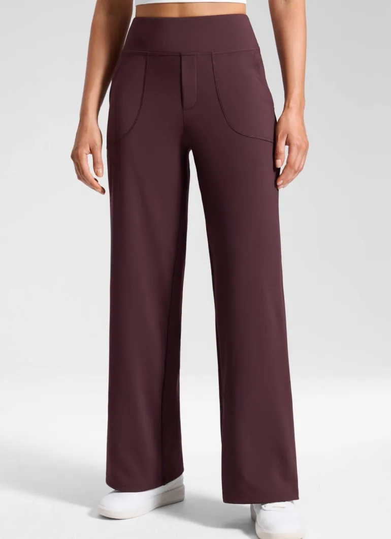 Wide Leg Faux Fly Pocket Pant 30"