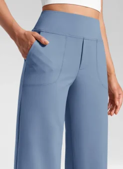 Wide Leg Faux Fly Pocket Pant 30