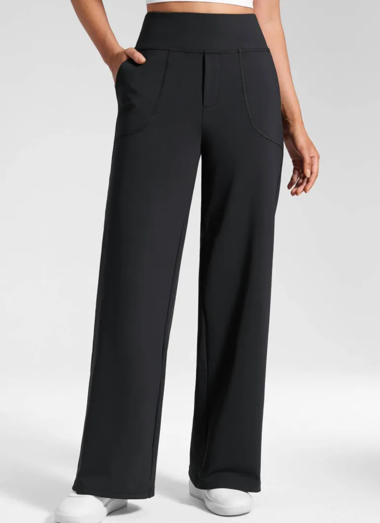 Wide Leg Faux Fly Pocket Pant 30"