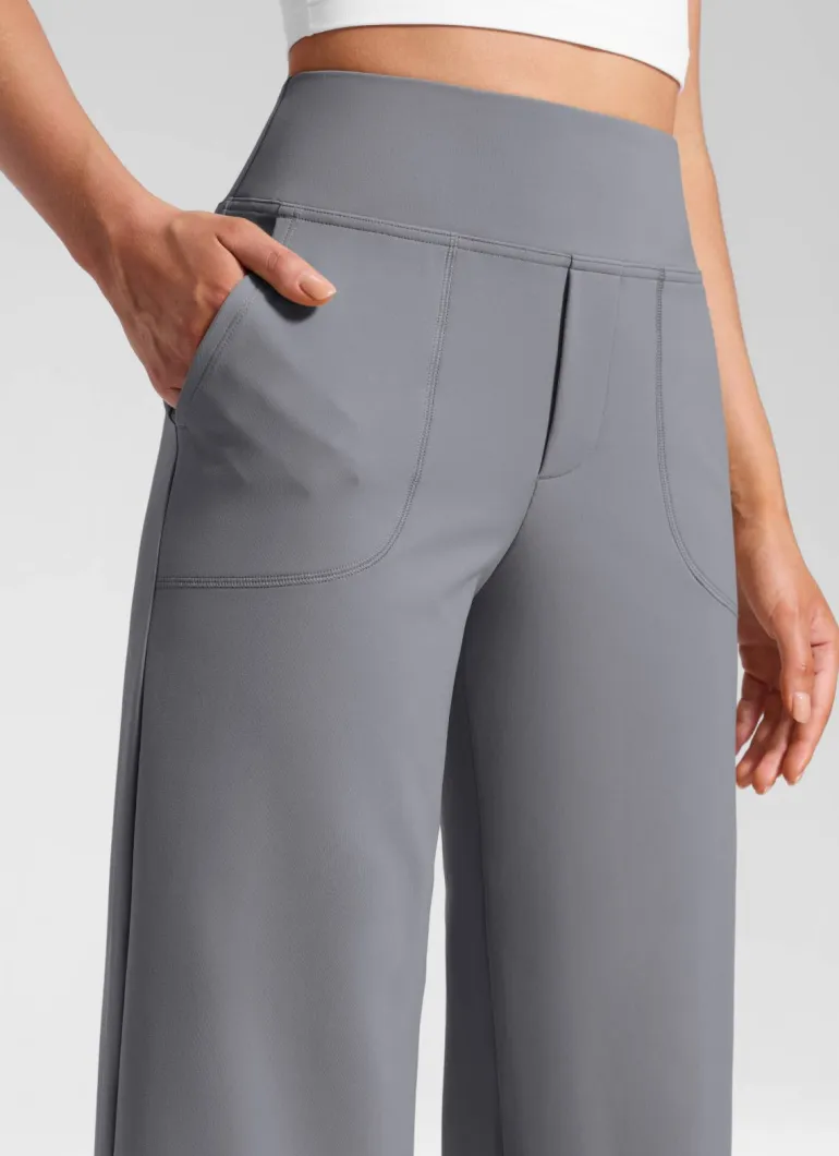 Wide Leg Faux Fly Pocket Pant 30"