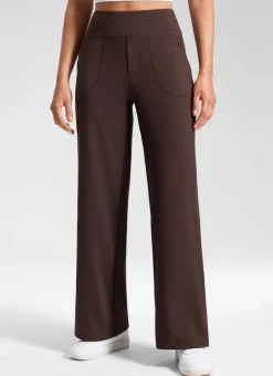 Wide Leg Faux Fly Pocket Pant 30