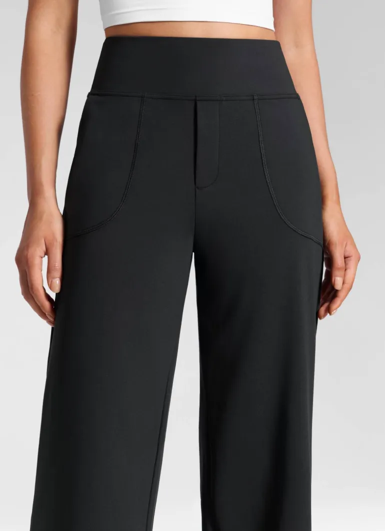 Wide Leg Faux Fly Pocket Pant 30"