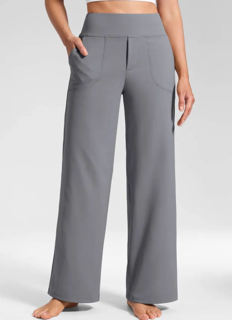 Wide Leg Faux Fly Pocket Pant 30"