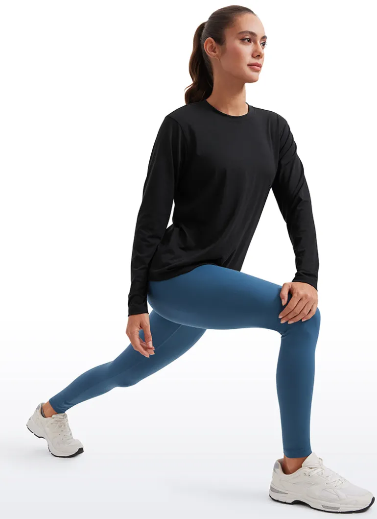 Workout Hip Length Crewneck Long Sleeve