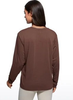 Workout Hip Length Crewneck Long Sleeve
