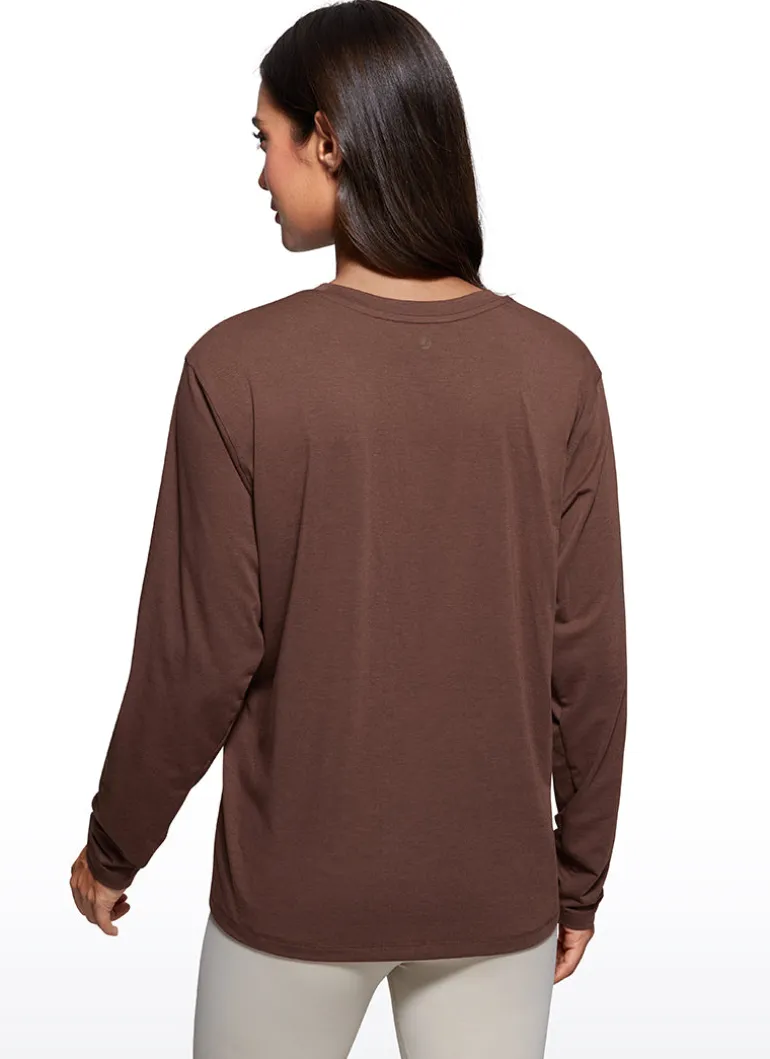 Workout Hip Length Crewneck Long Sleeve