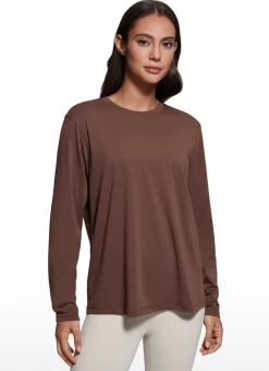 Workout Hip Length Crewneck Long Sleeve
