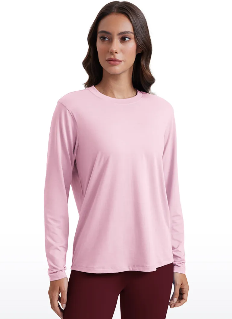 Workout Hip Length Crewneck Long Sleeve