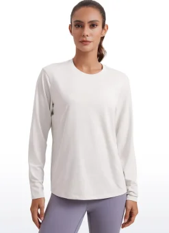 Workout Hip Length Crewneck Long Sleeve