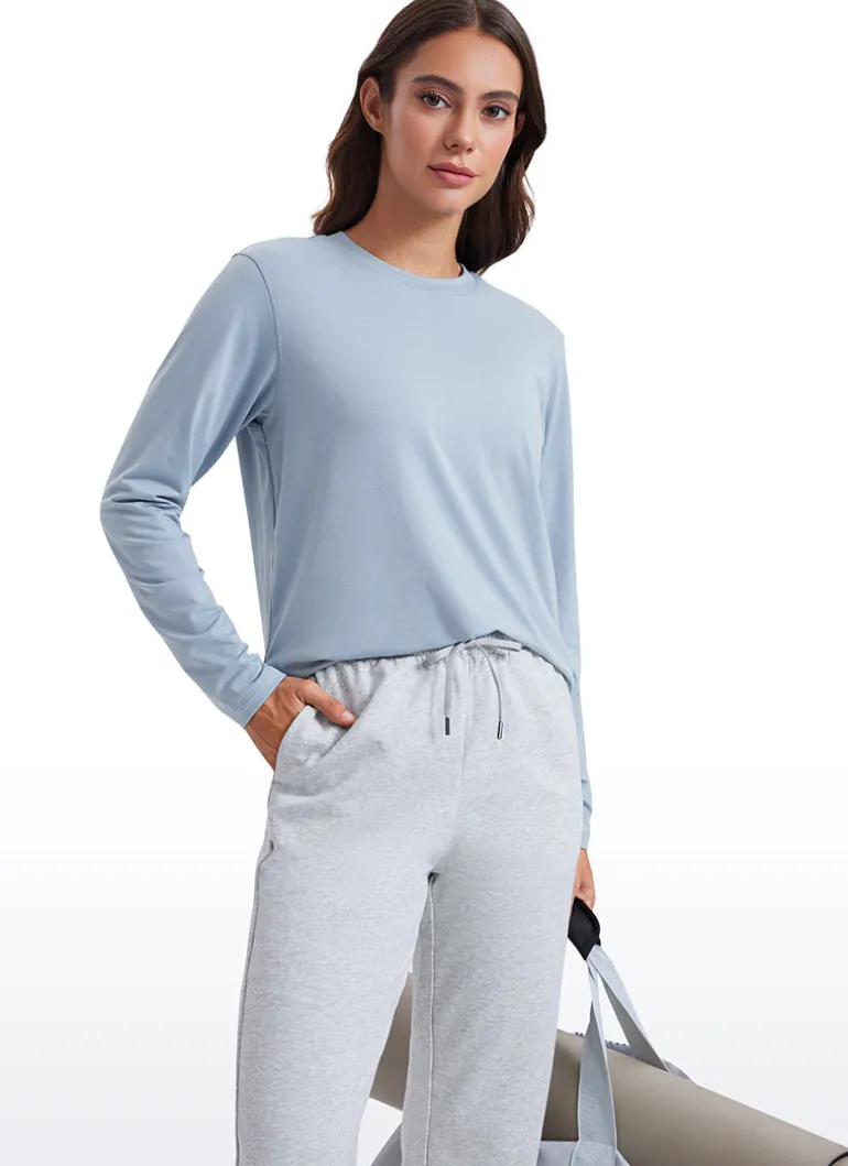 Workout Hip Length Crewneck Long Sleeve