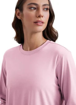 Workout Hip Length Crewneck Long Sleeve