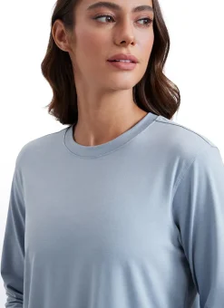 Workout Hip Length Crewneck Long Sleeve